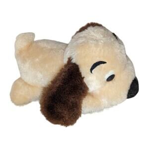 Vintage 1973 6" Dakin Drooper Dog Plush Nutshell Stuffed Puppy Tan Rare